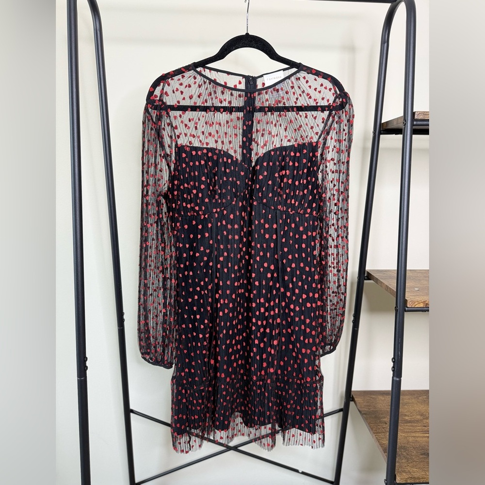 foxiedox Lilia Heart Print Dress